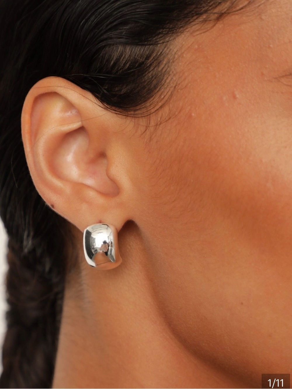 Heaven Mayhem Ky Hoop Polished Silver Smooth Earrings - Women Jewelry